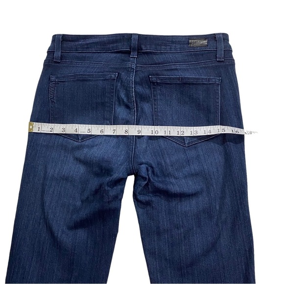 Paige Skyline Skinny in Georgie Wash Women Jeans Sz 28 x27 Dark Whiskered Denim - Picture 12 of 16
